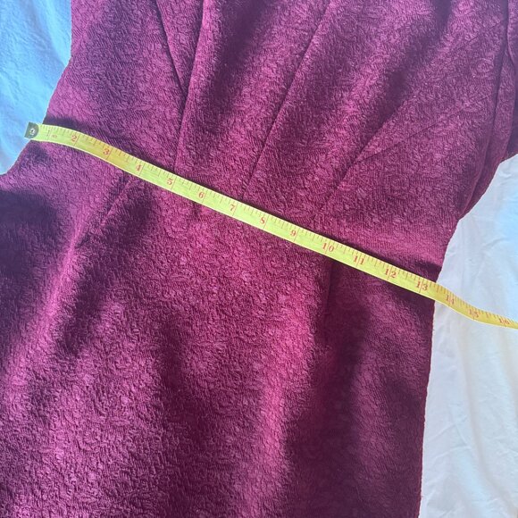 The Kooples burgundy dress - subtle floral brocade - excellent - Picture 6 of 7